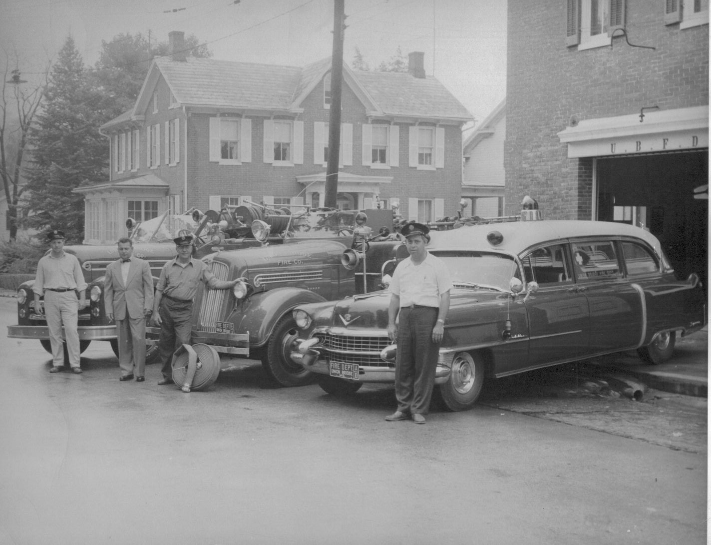 '53 and '37 Seagrave with '55 Cadillac